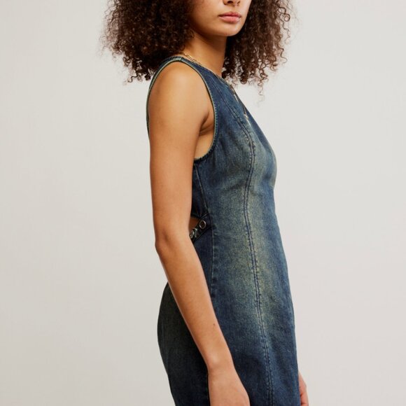 Free People Atlas Denim Mini Dress - Picture 2 of 10